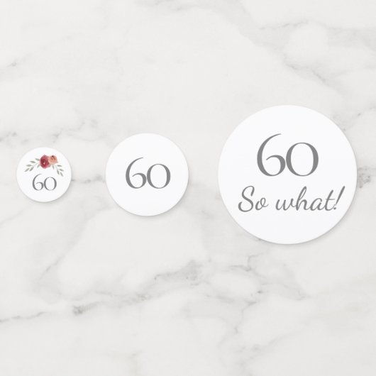 60そおもしろいう水の色フローラ60誕生日 コンフェッティ (裏面)