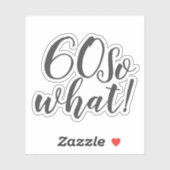 60そおもしろいそ何タイポグラフィ60誕生日 シール (シート)