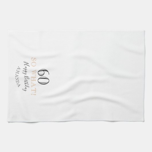 60そエレガントう何おもしろい引用文60誕生日 キッチンタオル (横)