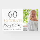 60そエレガントそ60番目の誕生日写真 横断幕 (横)