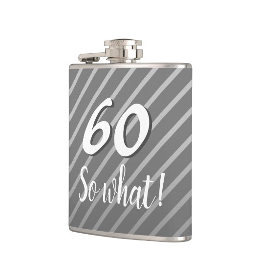 60だからおもしろい何エレガント引用文60番目の誕生日 フラスク (左)