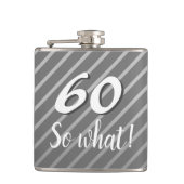 60だからおもしろい何エレガント引用文60番目の誕生日 フラスク (正面)