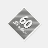 60だからエレガント何グおもしろいレイ60誕生日 スタンダードカクテルナプキン (角)