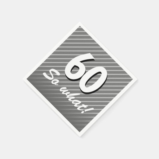 60だからエレガント何グおもしろいレイ60誕生日 スタンダードカクテルナプキン (角)