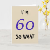 60だから何おもしろいタイポグラフィ60番目誕生日 カード (黄色い花)