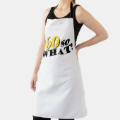 60だから何おもしろいモダンタイポグラフィ60誕生日 エプロン (インサイチュ)