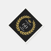 60だから何おもしろいローレルリースクラウン60誕生日 スタンダードカクテルナプキン (角)