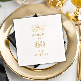 60だから何おもしろいローレルリースクラウン60誕生日 箔ナプキン