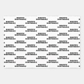 60だから何おもしろい引用文タイポグラフィ60番目誕生日 ラッピングペーパーシート (正面3)