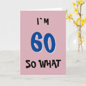 60だから何おもしろい引用文60感動的誕生日 カード (黄色い花)