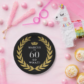 60だから何だってば！おもしろ月桂樹の王冠 60歳の誕生日 ペーパープレート (パーティー)