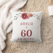 60だから何の水の色フローラ60誕生日 クッション (ブランケット)