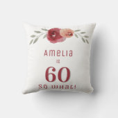 60だから何の水の色フローラ60誕生日 クッション (裏面)