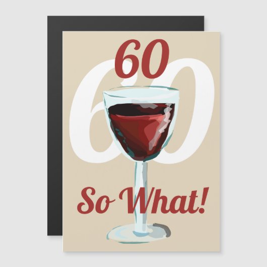 60だから何やる気を起こさせる赤ワイン60誕生日 (正面/裏面)