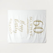 60だから何エレガントオーナメント60誕生日 タペストリー (正面(横))