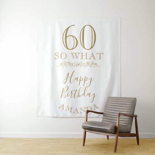 60だから何エレガントオーナメント60誕生日 タペストリー (インサイチュ)