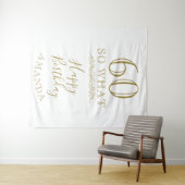 60だから何エレガントオーナメント60誕生日 タペストリー (インサイチュ(横))