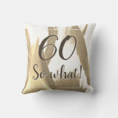 60だから何ゴールデンチューリップフラワー60誕生日 クッション (裏面)