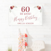 60だから何レッドローズフローラ60th誕生日パーティー 横断幕 (インサイチュ)