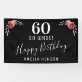 60だから何レッドローズフローラ60th誕生日パーティー 横断幕 (横)
