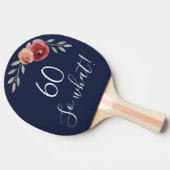 60だから水の色のバラフローラ60誕生日 卓球ラケット (横)