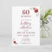 60だから赤おもしろいバラ60th誕生日パーティー 招待状 (スタンド正面)