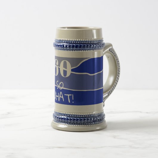 60だから60おもしろい番目の誕生日 ビールジョッキ (正面右)