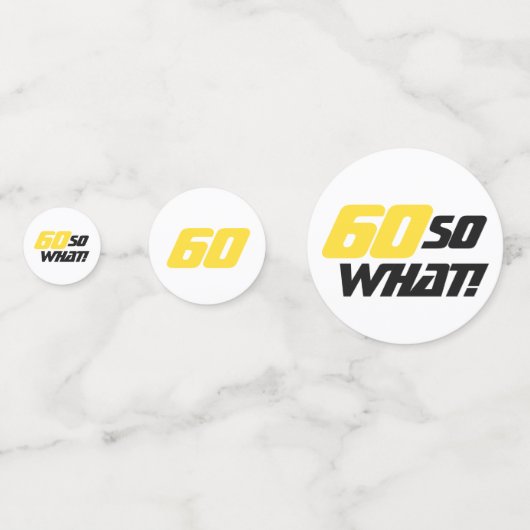 60だから60歳おもしろいの感動的誕生日パーティー コンフェッティ (正面)