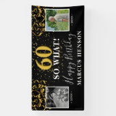 60だからWhat Before After Photo 60th Birthday Party 横断幕 (縦)