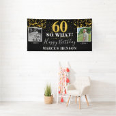 60だからWhat Before After Photo 60th Birthday Party 横断幕 (インサイチュ)