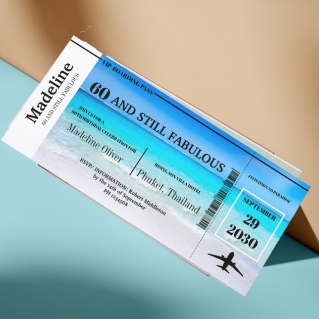 60とまだ素晴らしい搭乗券誕生日 (クリエイターアップロード済み)