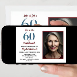 60とセンセーショナル誕生祝い 招待状