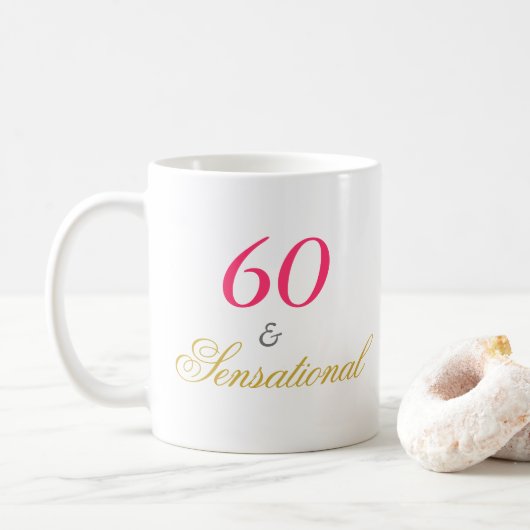 60とセンセーショナル コーヒーマグカップ (ドーナツ)