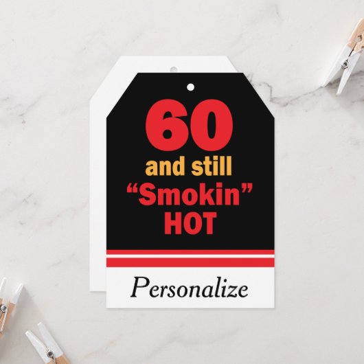 60と今でも暑い | 60誕生日 カード (正面/裏面インサイチュ)