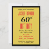 60と今でも暑い | 60誕生日 招待状 (裏面)