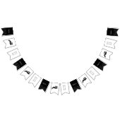 60と手きらめく引き白黒 バンティングフラッグ (全)