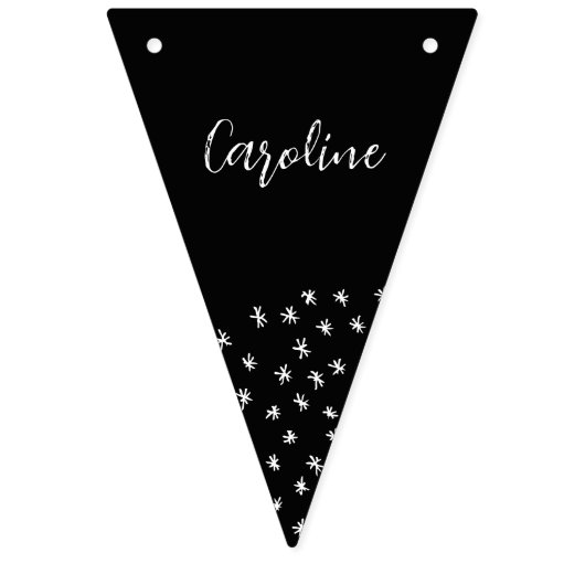 60と手きらめく引き白黒 バンティングフラッグ (第1の旗)