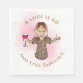 60と素晴らしいアフリカ系アメリカ人おもしろい60誕生日 スタンダードランチョンナプキン (正面)