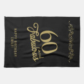 60と素晴らしいエレガントオーナメント60誕生日 キッチンタオル