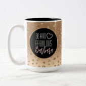 60と素晴らしいグラムシック金ゴールドブラック赤面ピンク ツートーンマグカップ (左)