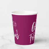 60と素晴らしいスクリプトMagenta 60誕生日 紙コップ (左)