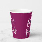 60と素晴らしいスクリプトMagenta 60誕生日 紙コップ (右)