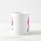 60と素晴らしいホットピンクグリッター60誕生日 コーヒーマグカップ (中央)