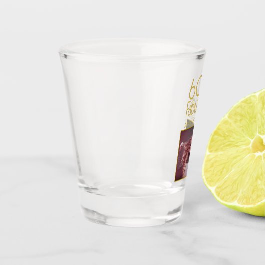 60と素晴らしい写真60誕生日 ショットグラス (左)