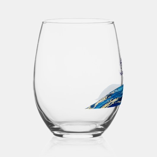 60と素晴らしい大理石グリッター誕生日パーティー ステムなしワイングラス (右)