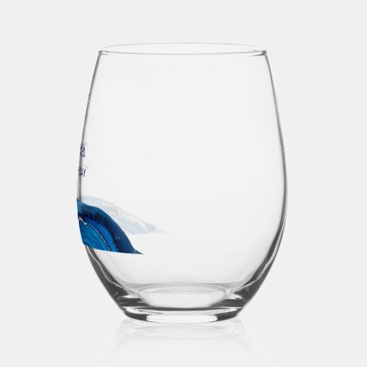 60と素晴らしい大理石グリッター誕生日パーティー ステムなしワイングラス (左)