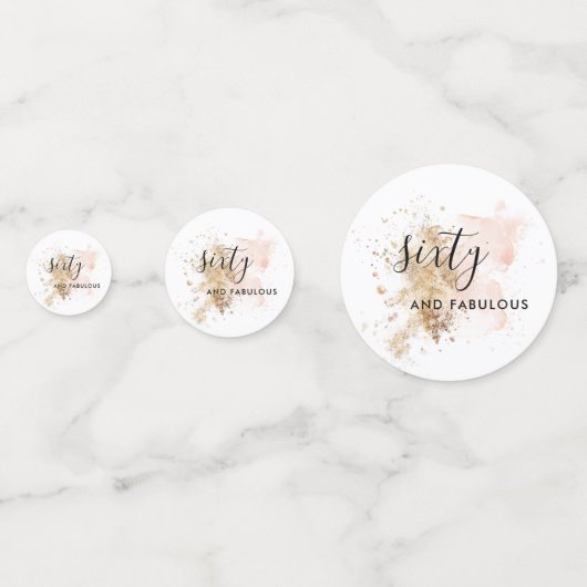 60と素晴らしい女性60誕生日 コンフェッティ (正面)