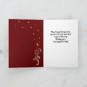 60と素晴らしい葉レッド60誕生日写真 カード (内部)