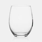 60と素晴らしい葉60誕生日写真 ステムなしワイングラス (右)