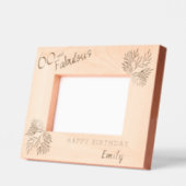 60と素晴らしい葉60誕生日 レーザー彫刻フレーム (左)